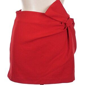 Maeve by Anthropologie Red Mini Skirt with Bow at Waist NWT